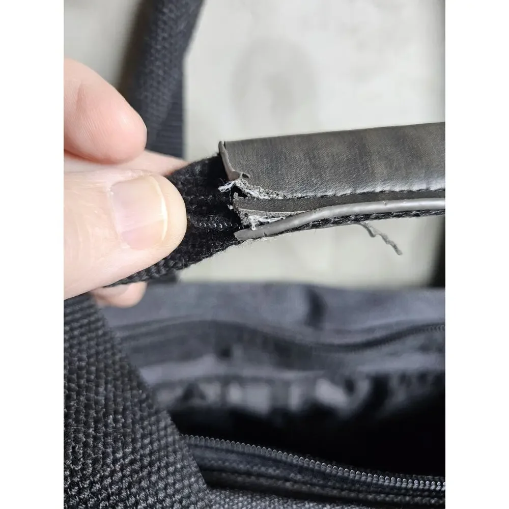 Gray Canvas Shoulder/Messenger Laptop/Book Bag w/ Adjustable Strap Fits 13-14 in